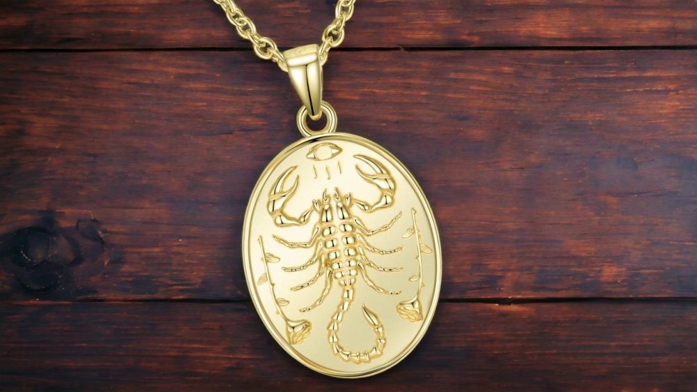 14k Gold Scorpion Necklace   Silver and Gold Scorpion Pendant   Scorpion Style Necklace   Gold Plated Scorpion Pendant9