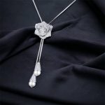 Crystalized Flower Necklace Zircon Multilayer Necklace dark 2