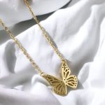 Diamond Butterfly Necklace European   American Style Necklace light 6