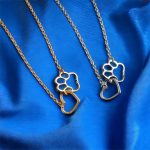 Dog paw love necklace light 8