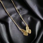 European Style Diamond Butterfly Necklace Silver Butterfly Pendant   Euro Diamond Necklace   Diamond Butterfly Pendant   Trendy Jewelry2