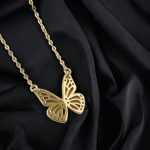 European Style Diamond Butterfly Necklace Silver Butterfly Pendant   Euro Diamond Necklace   Diamond Butterfly Pendant   Trendy Jewelry9