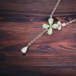 Four leaf Clover Pendant Adjustable Chain Necklace   American Style Luck Pendant   925 Silver Luck Necklace  Silver Four leaf Necklace4