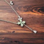 Four leaf Clover Pendant Adjustable Chain Necklace   American Style Luck Pendant   925 Silver Luck Necklace  Silver Four leaf Necklace7