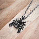 Full Diamond Scorpion Necklace Women s Trendy Personality Necklace light 2