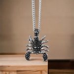 Full Diamond Scorpion Necklace Women s Trendy Personality Necklace light 6