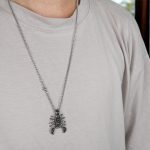 Full Diamond Scorpion Pendant Necklace Silver Scorpion Charm Necklace   Diamond Scorpion Necklace   Silver Scorpion Pendant8