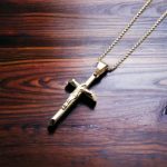 Gold Crucifix Necklace Titanium Steel Polished Pendant   Gold Crucifix Pendant   Crucifix Jewelry   Titanium Steel Necklace2