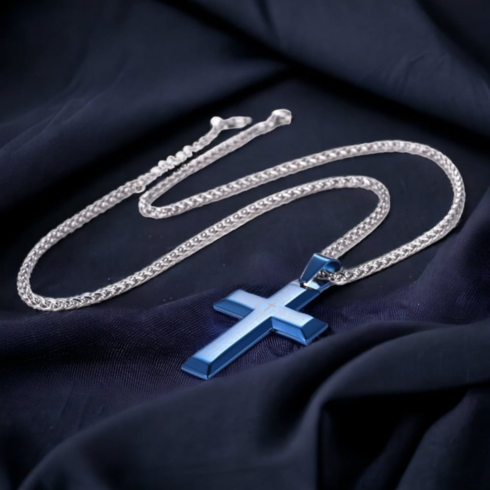 Jesus Bible Cross Necklace for Men and Women   Symbolic Jewelry   Metal Cross Pendant Necklace   Men s and Women s Faith Inspired Jewelry1