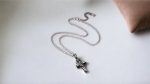 S925 Silver Cross Necklace Pendant Stylish Cross Necklace light 8