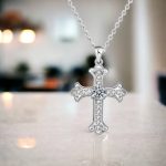 Sterling Silver Cross Pendant Necklace Stylish Cross Necklace light 9