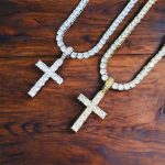 Tennis Chain Cross Necklace   Spiritual Symbolism Tennis Necklace   Trendy Style Cross Pendant Necklace   Unisex Jewelry1