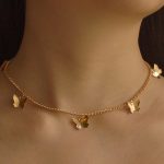 clavicle butterfly choker necklace european style chokers necklace