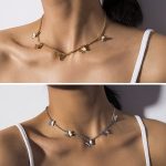 clavicle butterfly choker necklace european style chokers necklace 3