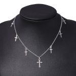 female simple jesus cross necklace