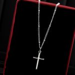 female simple jesus cross necklace 2