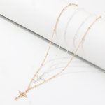 female simple jesus cross necklace 3