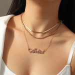 multi layer diamond sagittarius necklace zodiac constellation necklace