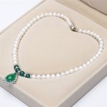 natural freshwater pearl necklace freshwater necklace with pure silver 2