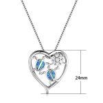 tortoise white gold pendant necklace for girls gift 4