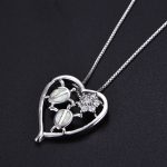 tortoise white gold pendant necklace for girls gift 5