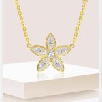 Golden Five Petal Flower Necklace