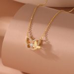 S925 Golden Butterfly Necklace