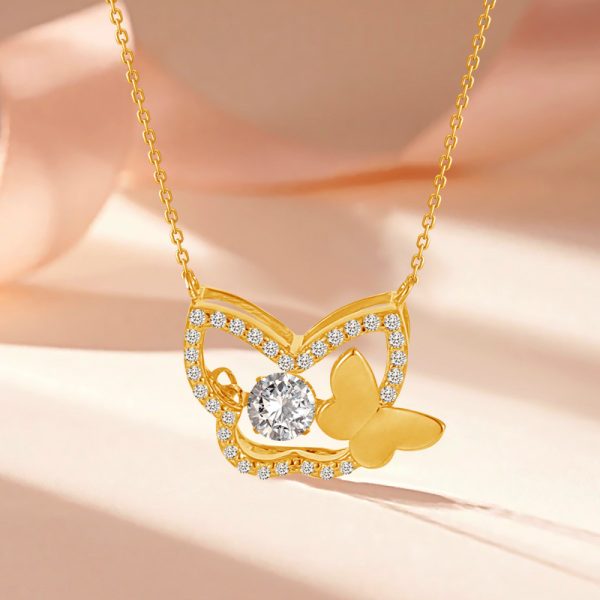 S925 Golden Butterfly Necklace2