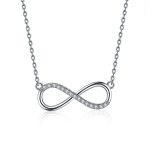 Silver Womens Infinity Necklace