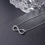 Silver Womens Infinity Necklace2