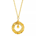 Elegant Gold Circle Pendant Necklace 6