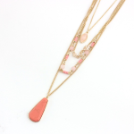 Four layer Pink Crystal Beads Necklace 4