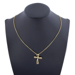 Gold Plated Crucifix Pendant Womens Necklace 5