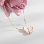 Rose Gold Butterfly Pendant Necklace 3