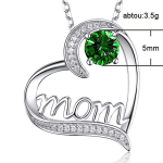 Zircon Heart Claw Moms Gift Set Necklace 4