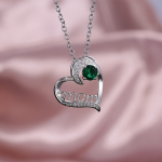 Zircon Heart Claw Moms Gift Set Necklace 9